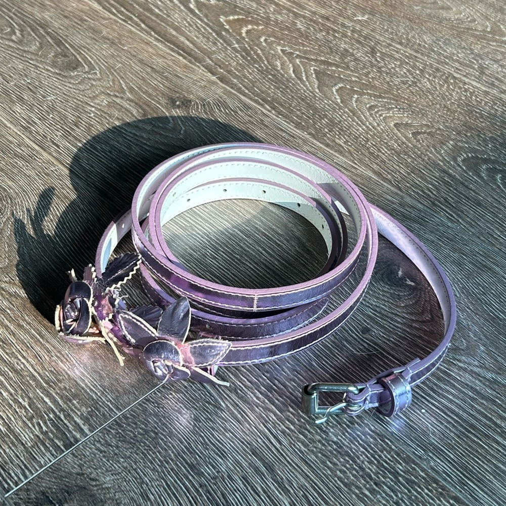 Anne Fontaine Lavender Metallic Belt